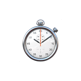 Silver stopwatch on a white background